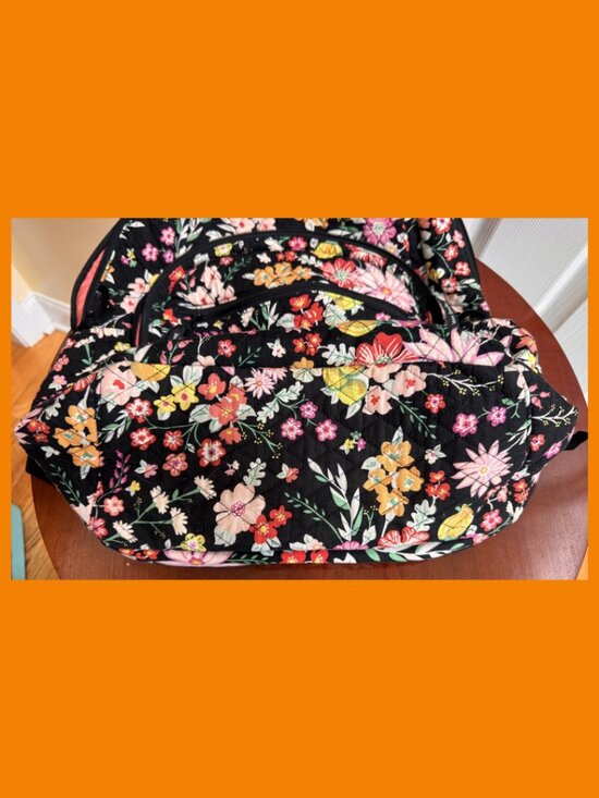 Vera Bradley Tangerine Twist Essential Large Backpack Floral Travel School main image 3